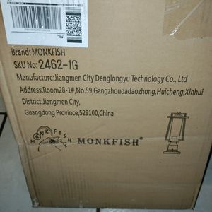 MONKFISH Black Quartet Design Outdoor Post Light with Base, Clear Glass Lamp